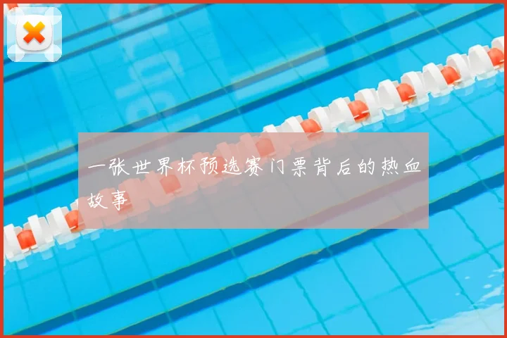 一张世界杯预选赛门票背后的热血故事